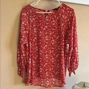 Floral Red Women's Top